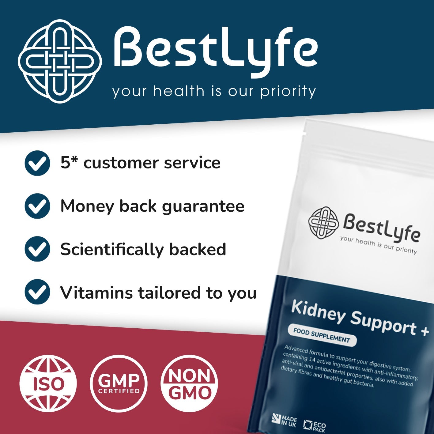 Kidney Support+ - 60 capsules